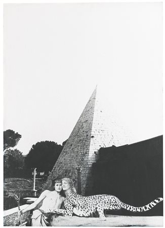 VETTOR PISANI 1934-2011 EDIPO E SFINGE photgraph transferred on paper laid on...