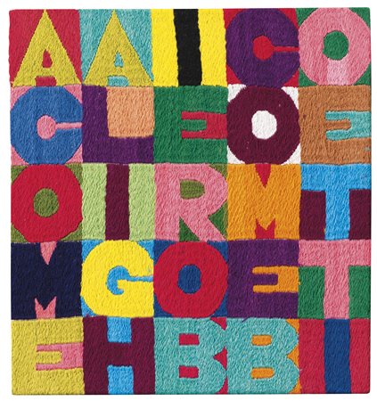 ALIGHIERO BOETTI 1940 - 1994 A COME ALIGHIERO B COME BOETTI signed on the...
