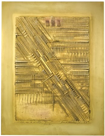 ARNALDO POMODORO N. 1926 LETTERA CON DISCESA signed, numbered 3/3 and dated...