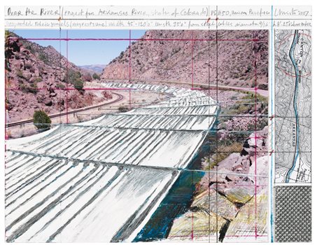 CHRISTO E JEANNE-CLAUDE N. 1935 E 1935-2009 OVER THE RIVER. PROJECT FOR THE...