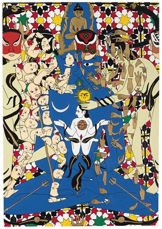 MAURIZIO CANNAVACCIUOLO N. 1954 PUGILATORI signed, titled and dated 1998 on...