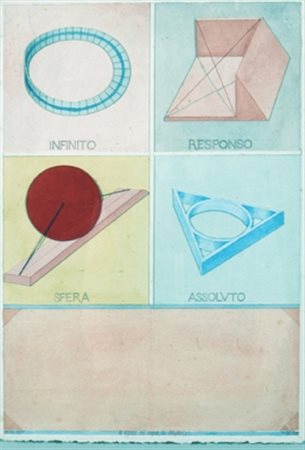 DEL PEZZO LUCIO (Napoli 1933) "Le stanze del sogno di Polifilo (2?)" 1977...