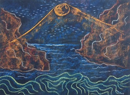 ORIANI PIPPO (Torino 1909 - Torino 1972) "Golfo" 1970 Pastello su carta cm....