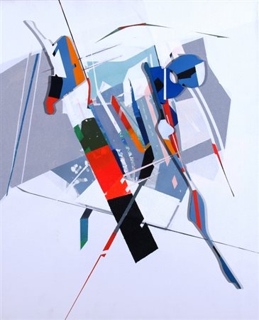 FRANCESCHINI EDOARDO (Catania 1928 - Varese 2006) "Senza titolo" 1983 Olio e...