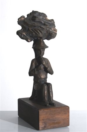 BRINDISI REMO (Roma 1918 - Lido di Spina 1996) "Pifferaio seduto" 1974...