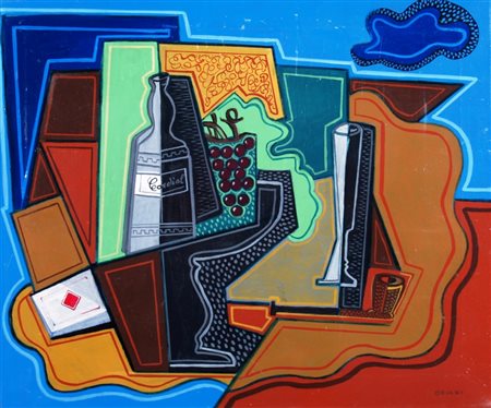 ORIANI PIPPO (Torino 1909 - Torino 1972) "Natura morta con carte" 1960/1970...