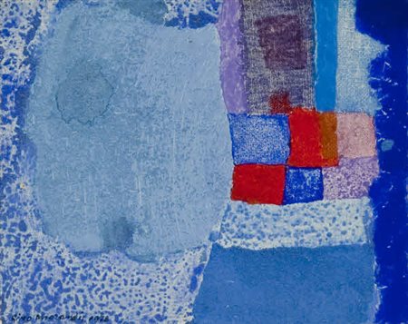 Gino Morandis - Immagine azzurra - 1978 tecnica mista su tavola cm. 20x25...