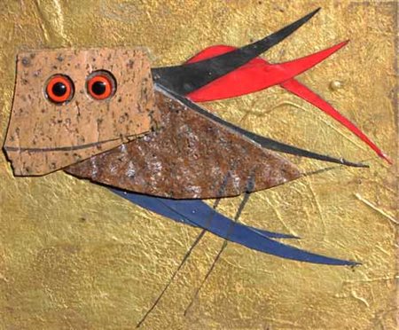 Roberto CRIPPA Monza 1921 - Bresso 1972 Oiseau, 1972 Tecnica mista e collage...