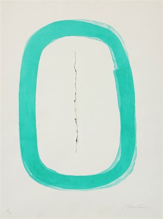 Lucio FONTANA Rosario Santa Fè 899 - Varese 1968 Concetto spaziale Litografia...