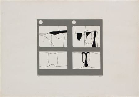 Alberto BURRI Città di castello 1915 - Nizza 1995 Senza titolo Litografia cm...