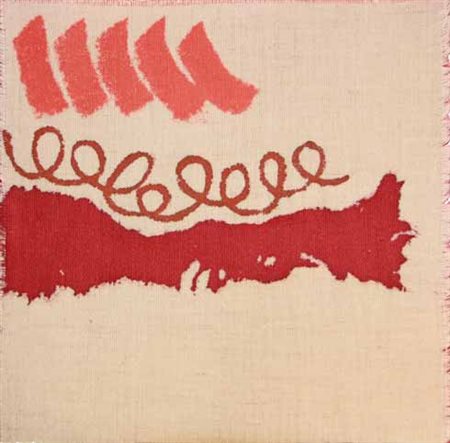 Giorgio GRIFFA Torino 1936 Rosso, 2010 Olio su tela cm 15 X 15 Autentica...