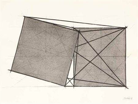 Giuseppe UNCINI Fabriano 1929 - Trevi 2008 Senza titolo, 1991 Tecnica mista...