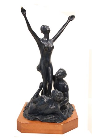 Aligi SASSU Milano 1912 - Pollença 2000 L’Europa Bronzo cm 53 X 30 X 27...