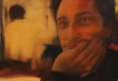 Daniele GALLIANO Pinerolo 1961 Autoritratto, 1996 Olio su tela cm 55 X 80...