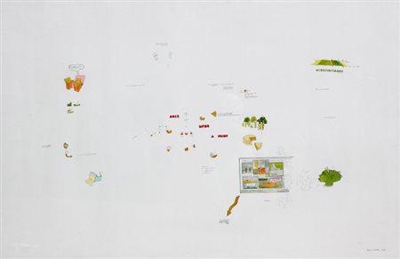 Gianfranco BARUCHELLO Livorno 1924 Orti botanici inclusi, 1975 Tecnica mista...