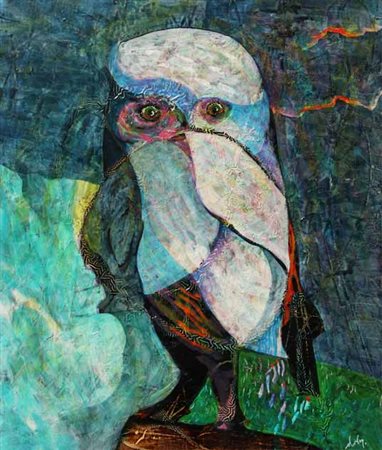 Gianni DOVA Roma 1925 - Pisa 1991 Gabbiano a riposo Olio su tela cm 45 X 38...