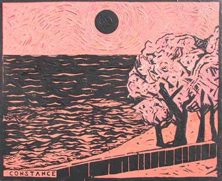 Aldo MONDINO Torino 1938 - Torino 2005 Constance, 1981 Olio su tela cm 120 X...