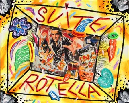 Bruno DONZELLI Napoli 1941 Suite Rotella Tecnica mista su tela cm 40 X 50...