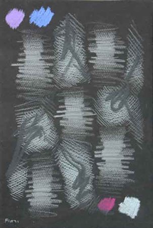 Ennio FINZI Venezia 1931 Senza titolo, anni 2000 Tecnica mista su carta cm 32...