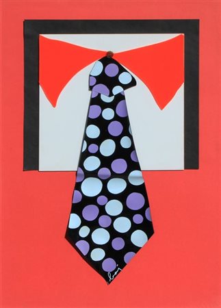 Enrico BAJ Milano 1924 - Vergiate 2003 Cravatta, 1969 Tecnica mista cm 68 X...