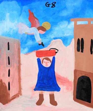 LABORATORIO SACCARDI G8, 2005 Acrilici su tela cm 60 X 50 Titolo ‘G8’ (in...