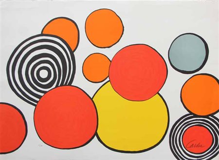 Alexander CALDER 1898 - 1976 Senza titolo Litografia a colori cm 52 X 72...