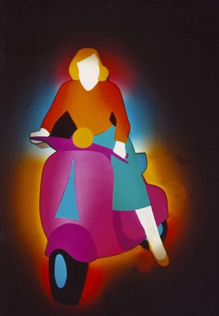 Marco LODOLA Dorno 1955 Vespa, 2009 Perspex e neon cm 98 X 52 X 12 Autentica...