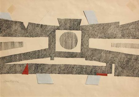 Mauro REGGIANI Nonantola 1897 - Milano 1980 Composizione China e collage su...