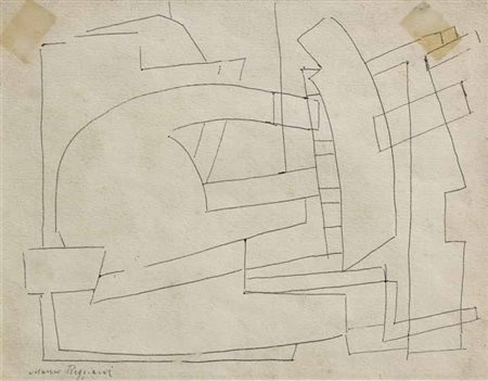 Mauro REGGIANI Nonantola 1897 - Milano 1980 Composizione China su carta cm 21...