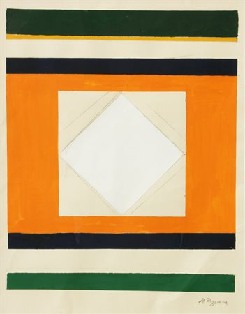 Mauro REGGIANI Nonantola 1897 - Milano 1980 Composizione, 1965 Tempera su...