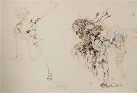 Salvador DALI’ Figueres 1904 - Figueres 1989 Saint Hilaire avec unicorne,...