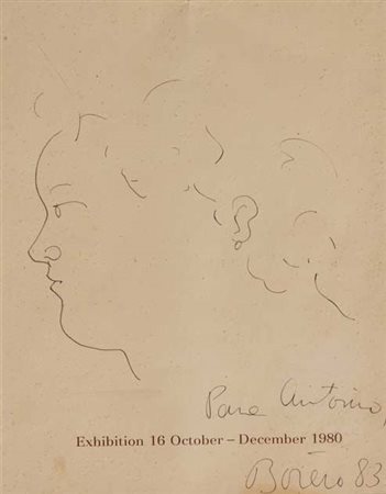 Fernando BOTERO Medellin 1932 Ritratto, 1983 China su carta cm 22 X 16...