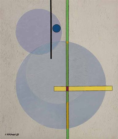 Luigi VERONESI Milano 1908 - Milano 1998 Costruzione K517, 1989 Olio su tela...