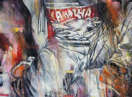 Marco GRASSI Milano 1976 My personal trainer, 2002 Olio su tela cm 140 X 185...