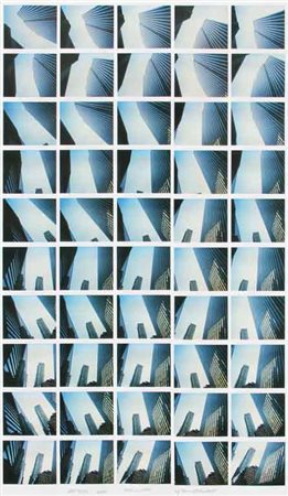 Maurizio GALIMBERTI Meda 1956 Blue Line, 2006 Mosaico di polaroid cm 84 X 49...