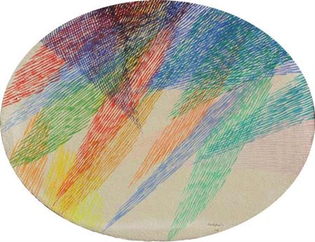 Piero DORAZIO Roma 1927 - Todi 2005 Senza titolo, 1982 Tempera su carta cm 45...