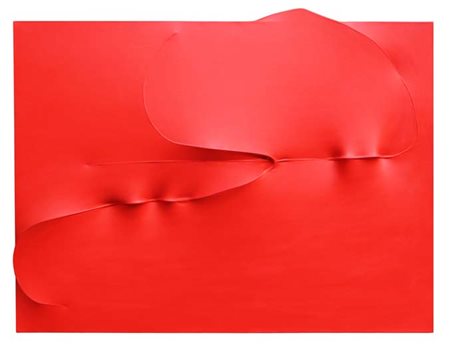 Agostino BONALUMI Vimercate (MI) 1935 Rosso, 1991 Tela estroflessa e acrilico...