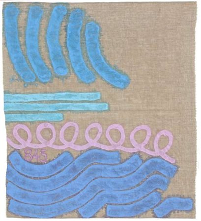 Giorgio GRIFFA Torino 1936 Tre linee con arabesco n°845, 1993 Acrilico su...