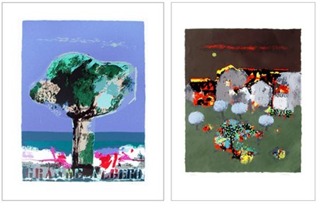 MANLIO BACOSI Perugia 1921 – 1998 Lotto composto da 2 opere: - Grande albero...