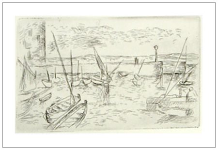 CARLO CARRA’ Quargnento 1881 – Milano 1966 Marina – Camogli Acquaforte su...