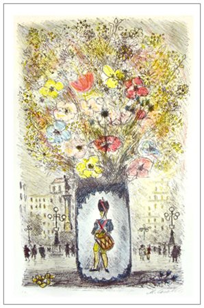 MICHELE CASCELLA Ortona 1892 – Milano 1989 Senza titolo Litografia a colori...