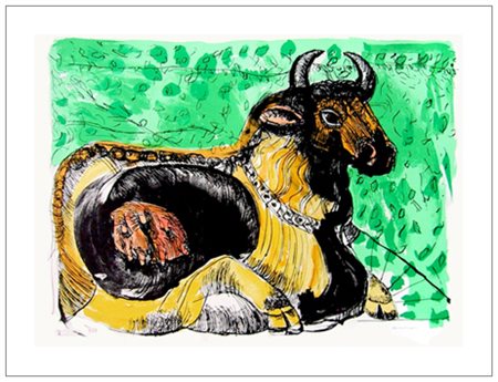 BRUNO CASSINARI Piacenza 1912 – Milano 1992 Mucca sacra 1978 Litografia a 7...