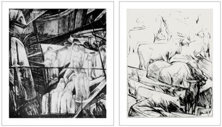 FERRUCCIO FERRAZZI Roma 1891 – 1978 Lotto composto da 2 opere: - La città di...