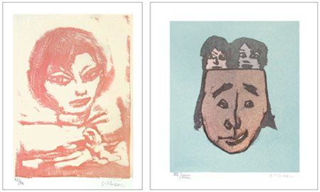 MINO MACCARI Siena 1898 – Roma 1989 Lotto composto da 2 opere: - Senza titolo...