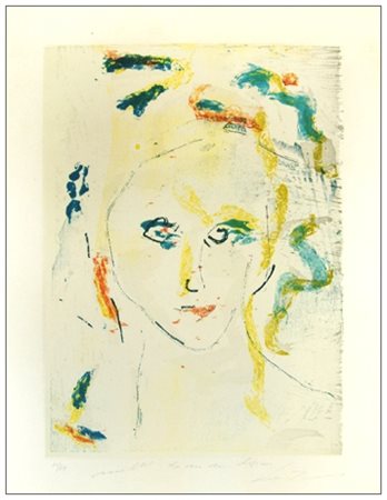 ERNESTO TRECCANI Milano 1920 – 2009 Senza titolo Incisione a colori es.11/25....