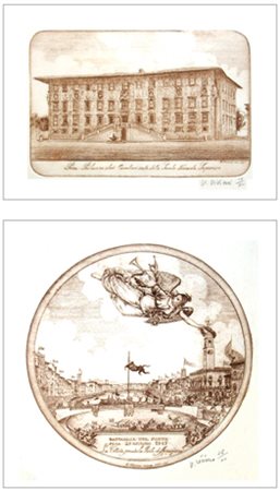 VIVIANO VIVIANI Pisa 1923 – 2007 Lotto composto da 2 opere: - Pisa, Palazzo...
