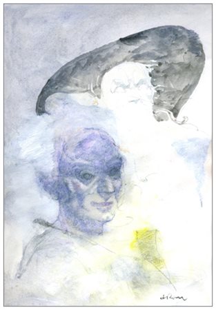 RAFFAELE DE ROSA Podenzana 1940 Senza titolo T.m. su carta 29,7 x 22,5. Firma...