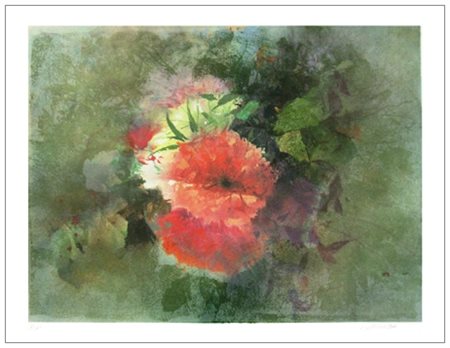 RENZO VESPIGNANI Roma 1924 – Roma 2001 Senza titolo (Rosa) 2000 Litografia a...