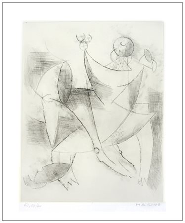 MARINO MARINI Pistoia 1901 – Viareggio 1980 Composizione 1967 Acquaforte...