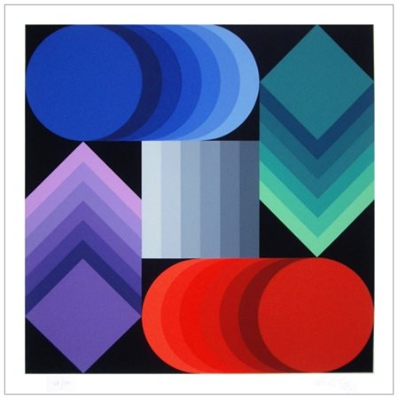 VICTOR VASARELY Pecs (Ungheria) 1908 – Parigi (Francia) 1997 Stri-dio 1978...